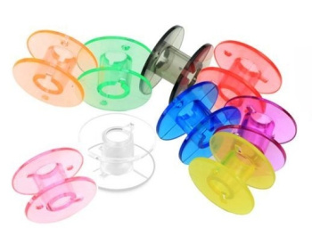 картинка Шпулька пластик стандарт разноцветные пластик упак 10 шт от магазина Ютекс