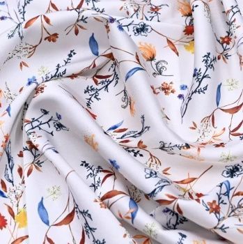 картинка Шелк искус 8570/101272 Мелкий рисунок на кремовом от магазина Ютекс