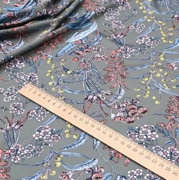 картинка Шелк искус 8570/101050 Ботаника хаки от магазина Ютекс