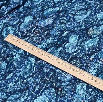 картинка Шелк искус 8570/101061 Змея пейсли бирюза от магазина Ютекс