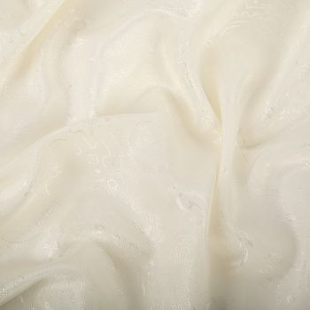 картинка Подклад Taffeta с рисунком JTR-147 молочный ( растит.орнамент) 52% пэ + 48 % вискоза от магазина Ютекс
