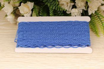 картинка Кружево капрон 45 мм синий упак 13,71 м от магазина Ютекс