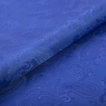 картинка Подклад Taffeta с рисунком JTR-142 васильковый ( растительный орнамент ) 52% пэ + 48 % вискоза от магазина Ютекс