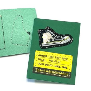 картинка Нашивка под кожу Кеда 7*5,5см зеленый от магазина Ютекс