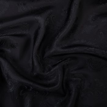 картинка Подклад Taffeta с рисунком JTR-041 черный (растительный орнамент) 52% пэ + 48 % вискоза от магазина Ютекс