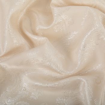 картинка Подклад Taffeta с рисунком JTR-150 кремовый (растит.орнамент) 52% пэ + 48 % вискоза от магазина Ютекс