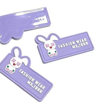 картинка Нашивка Силиконовая Зайка Fashion wear 4.5*2см сиреневый от магазина Ютекс
