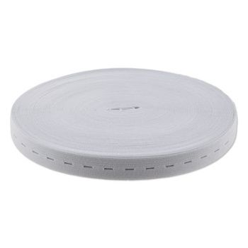 картинка Лента эластичная 20 мм 0120 Белая перфорированная 25 м от магазина Ютекс