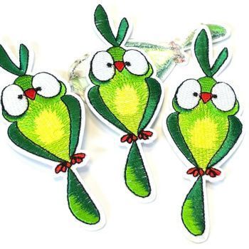 картинка Термоаппликация Попугай зеленый большой 8,5*3 см от магазина Ютекс