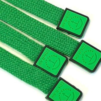 картинка Шнур плоский хлопок 130см наконечник Квадрат зеленый от магазина Ютекс