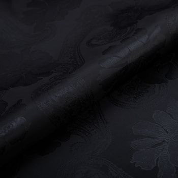 картинка Подклад Taffeta с рисунком JTR-112 черный ( огурцы,цветы) от магазина Ютекс