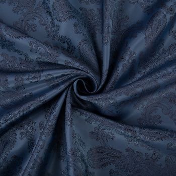картинка Подклад Taffeta с рисунком JTR-148 т.синий (растит.орнамент) 52% пэ + 48 % вискоза от магазина Ютекс