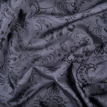 картинка Подклад Taffeta с рисунком JTR-115 серо-сиреневый ( цветы) 52% пэ + 48 % вискоза от магазина Ютекс