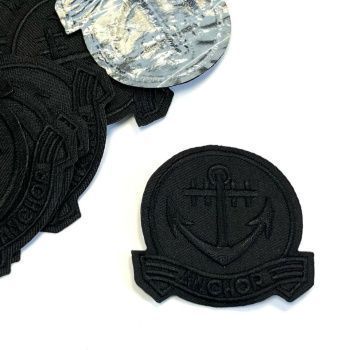 картинка Термоаппликация якорь черный 5,5 см от магазина Ютекс