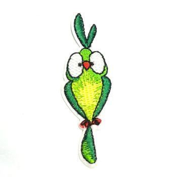 картинка Термоаппликация "Попугай зеленый маленький" 8,5*3 см от магазина Ютекс