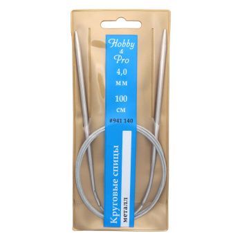 картинка 941140 Спицы круговые металл 100см, 4,0 мм Hobby&Pro от магазина Ютекс