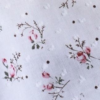 картинка Батист белый с цветами от магазина Ютекс